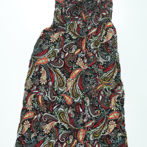Marks and Spencer Womens Multicoloured Paisley Viscose Maxi Size 14 Halter Pullover