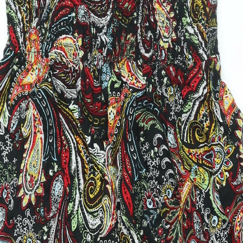 Marks and Spencer Womens Multicoloured Paisley Viscose Maxi Size 14 Halter Pullover