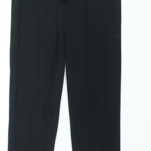 Zara Womens Black Polyester Cropped Leggings Size S L27 in - Ribbed