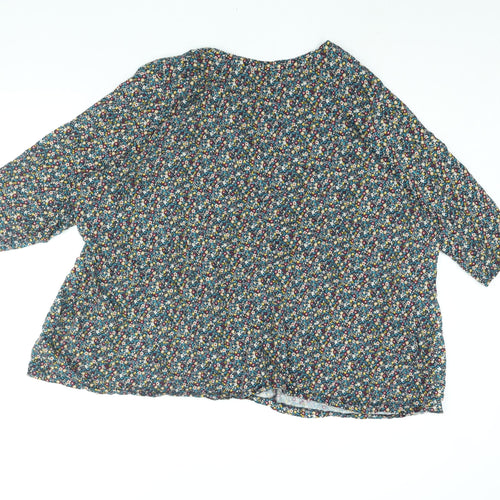 Arcadia Womens Multicoloured Geometric Viscose Basic Blouse Size 30 V-Neck - Size 30-32