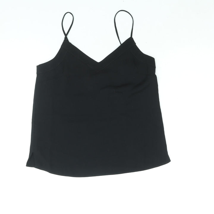 Topshop Womens Black Polyester Camisole Blouse Size 6 V-Neck
