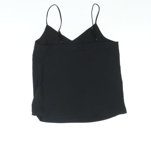 Topshop Womens Black Polyester Camisole Blouse Size 6 V-Neck