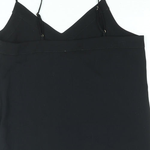 Topshop Womens Black Polyester Camisole Blouse Size 6 V-Neck