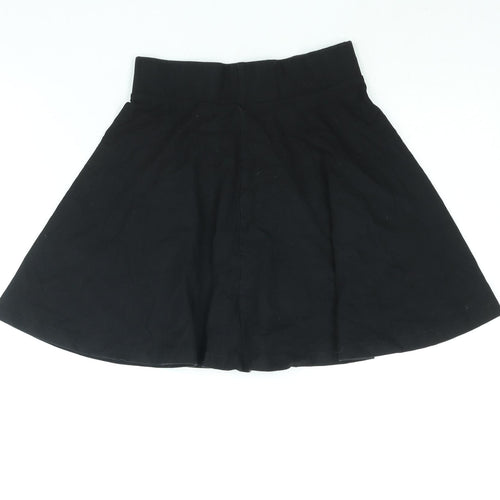 Divided by H&M Womens Black Cotton Skater Skirt Size XS