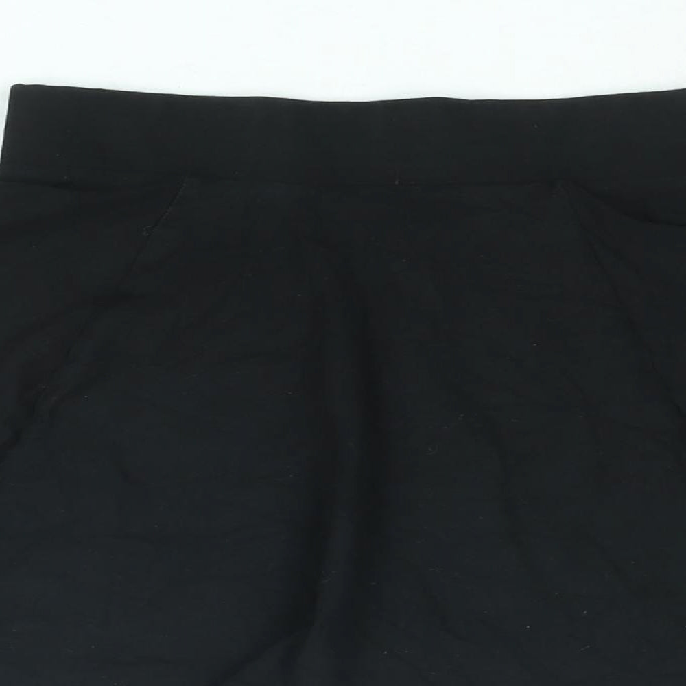 Divided by H&M Womens Black Cotton Skater Skirt Size XS
