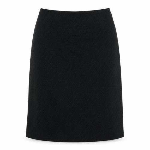 Equinox Womens Black Striped Cotton A-Line Skirt Size M