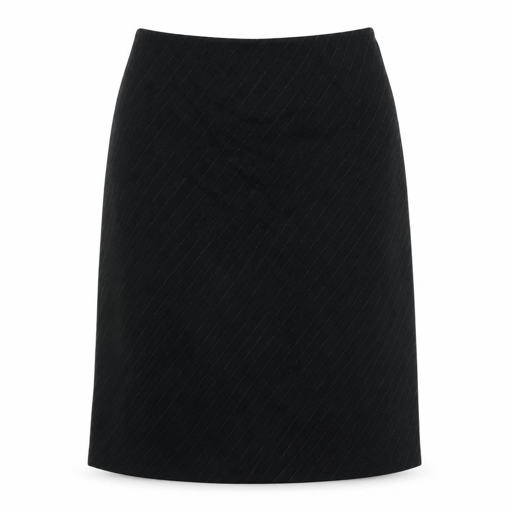 Equinox Womens Black Striped Cotton A-Line Skirt Size M