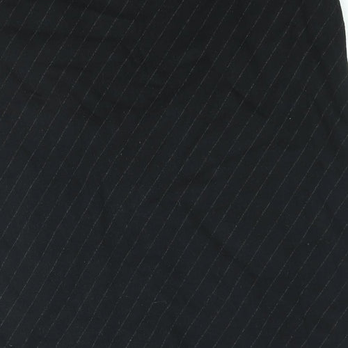 Equinox Womens Black Striped Cotton A-Line Skirt Size M
