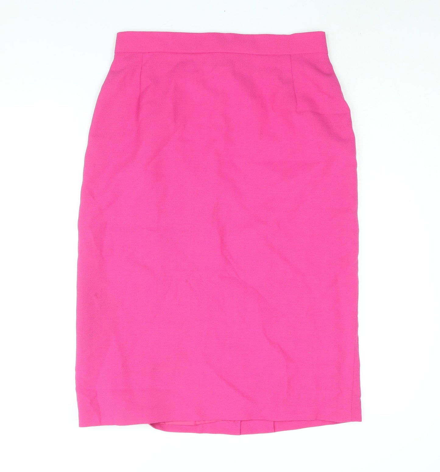 Jacques Vert Womens Pink Polyester Straight & Pencil Skirt Size 16 Zip