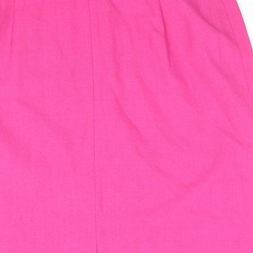 Jacques Vert Womens Pink Polyester Straight & Pencil Skirt Size 16 Zip