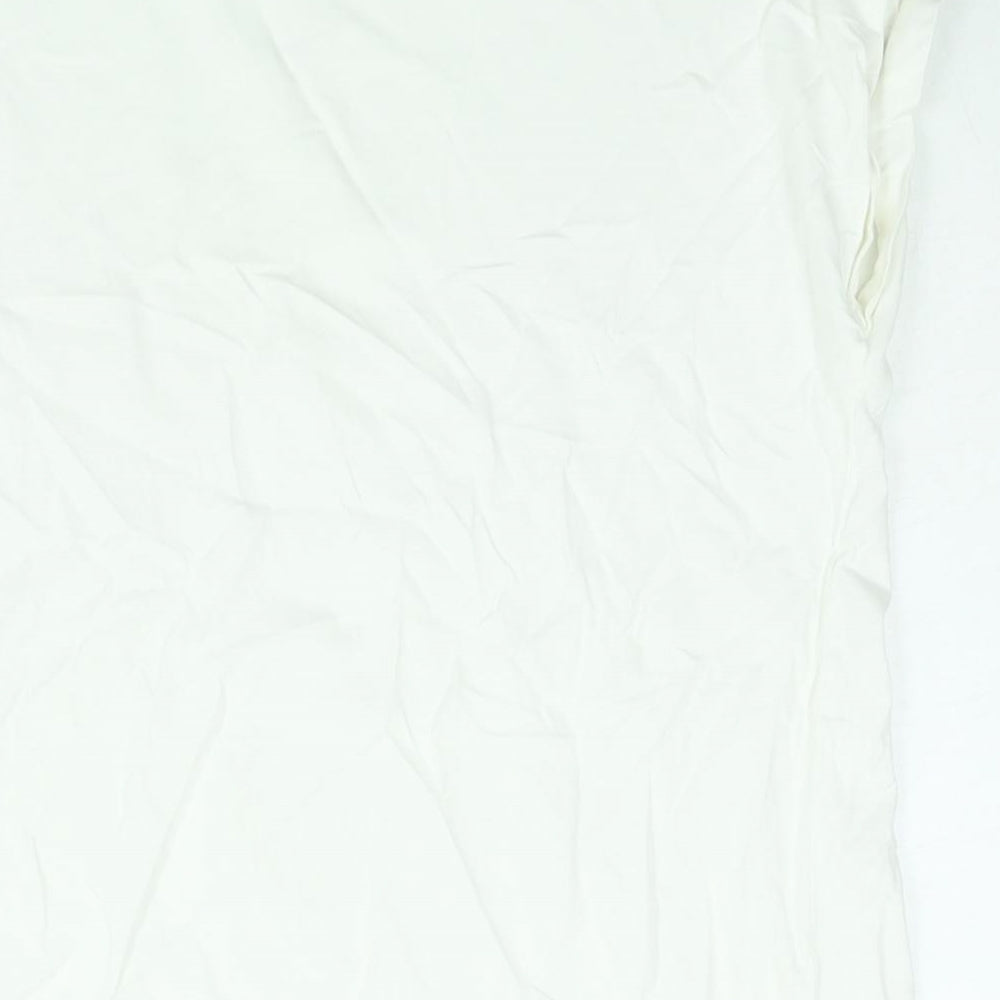Dorothy Perkins Womens White Cotton Basic T-Shirt Size 12 Round Neck