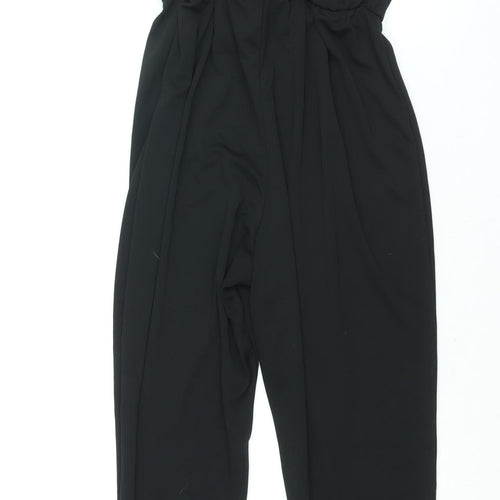 Miss Selfridge Womens Black Polyester Jumpsuit One-Piece Size 6 L24 in Zip