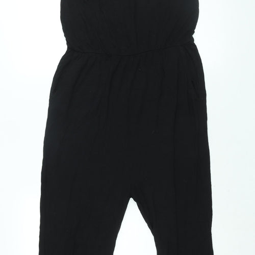 Divided by H&M Womens Black Viscose Jumpsuit One-Piece Size L L21 in Pullover