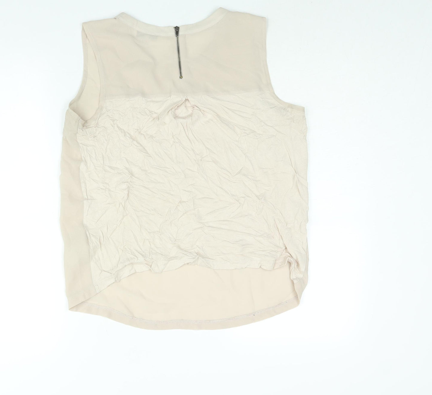 Jasper Conran Womens Pink Polyester Basic Blouse Size 12 Round Neck - Keyhole Neck