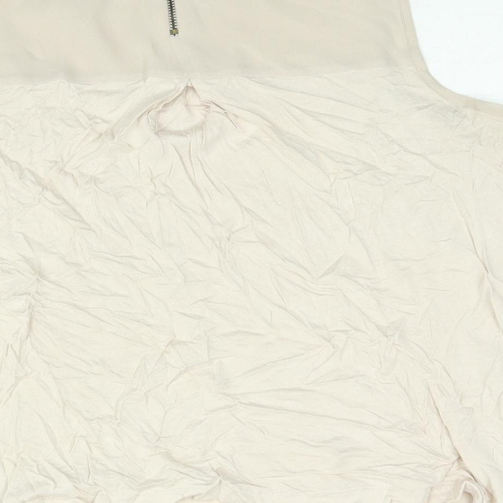 Jasper Conran Womens Pink Polyester Basic Blouse Size 12 Round Neck - Keyhole Neck