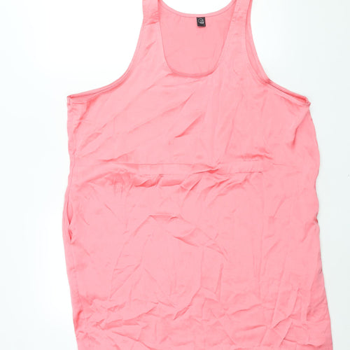 Cheap Monday Womens Pink Polyester Sheath Size S Scoop Neck Pullover