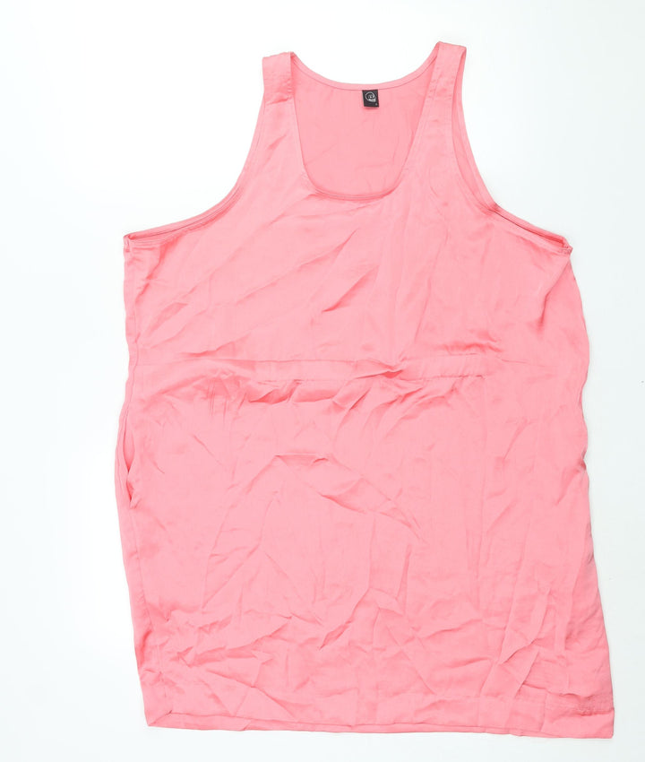 Cheap Monday Womens Pink Polyester Sheath Size S Scoop Neck Pullover