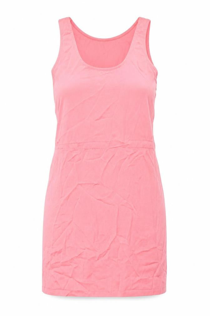 Front view of Cheap Monday women’s pink polyester sheath, size S, scoop neck pullover