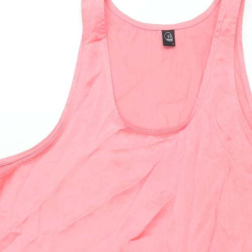 Cheap Monday Womens Pink Polyester Sheath Size S Scoop Neck Pullover