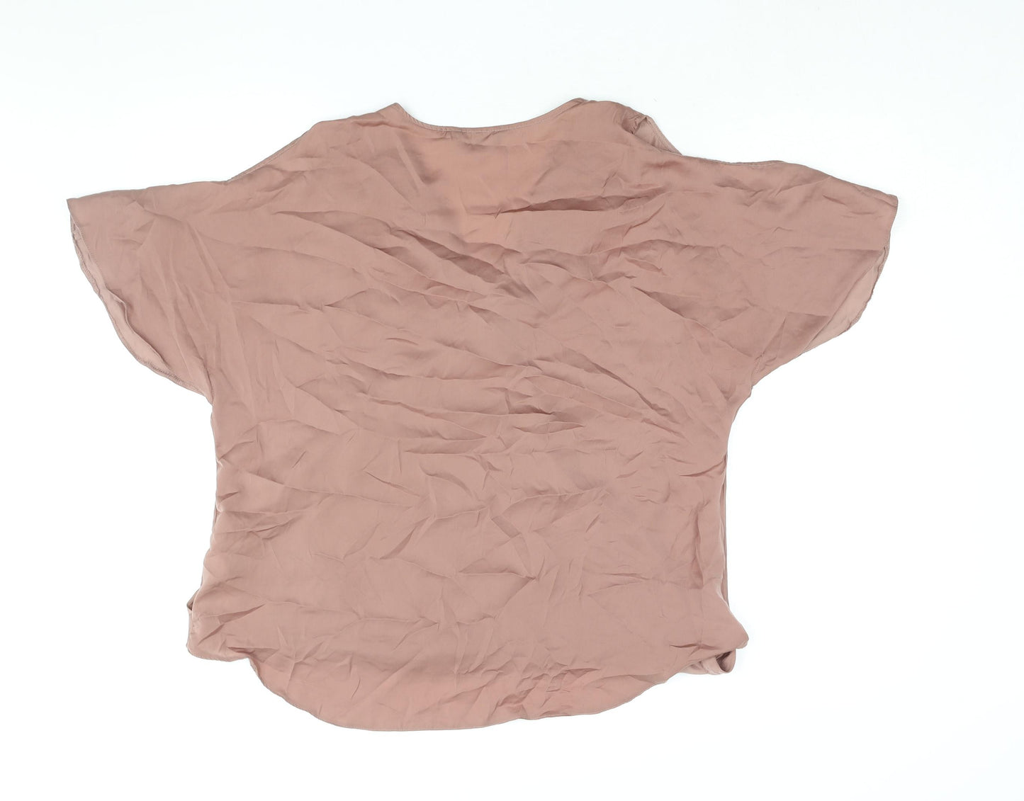 New Look Womens Pink Polyester Basic Blouse Size 16 V-Neck - Cold Shoulder