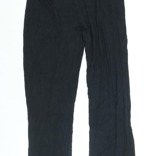 Pineapple Womens Black Viscose Jogger Trousers Size 16 L31 in Regular - Logo