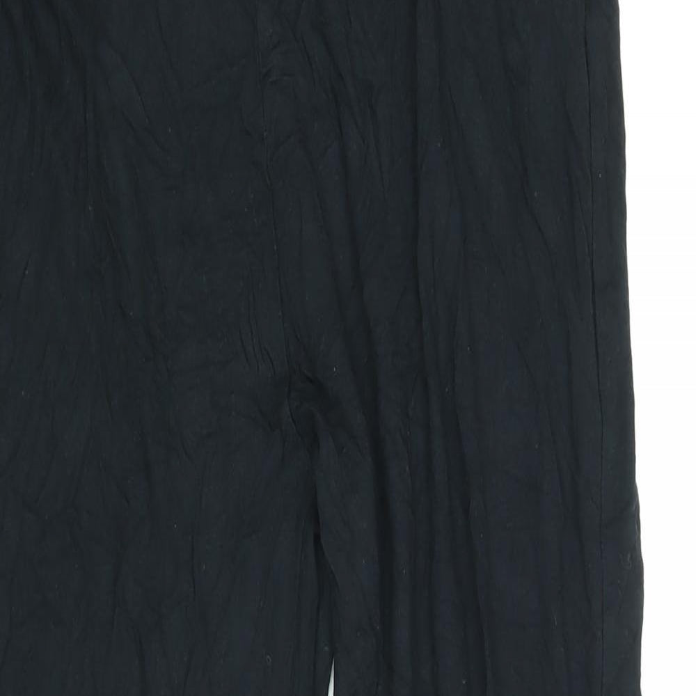 Pineapple Womens Black Viscose Jogger Trousers Size 16 L31 in Regular - Logo