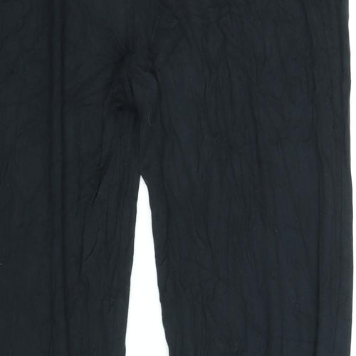 Pineapple Womens Black Viscose Jogger Trousers Size 16 L31 in Regular - Logo