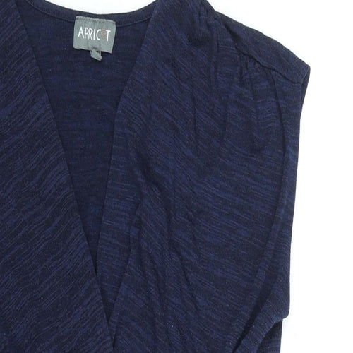 Apricot Womens Blue Polyester Jumper Dress Size 14 V-Neck Pullover
