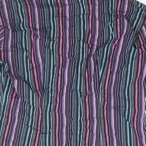 Massimo Womens Multicoloured Striped Cotton Basic Button-Up Size 8 Collared