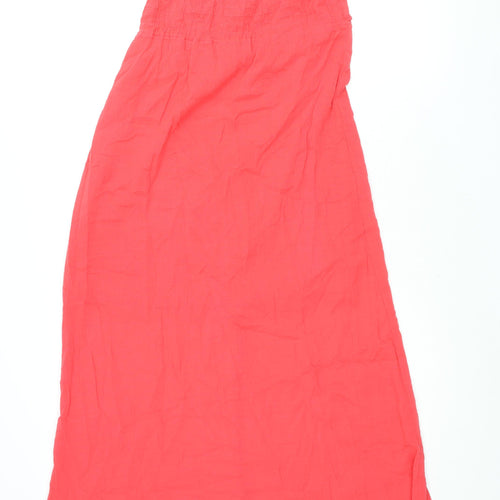 Jane Norman Womens Pink Polyester Maxi Size 8 Square Neck Pullover