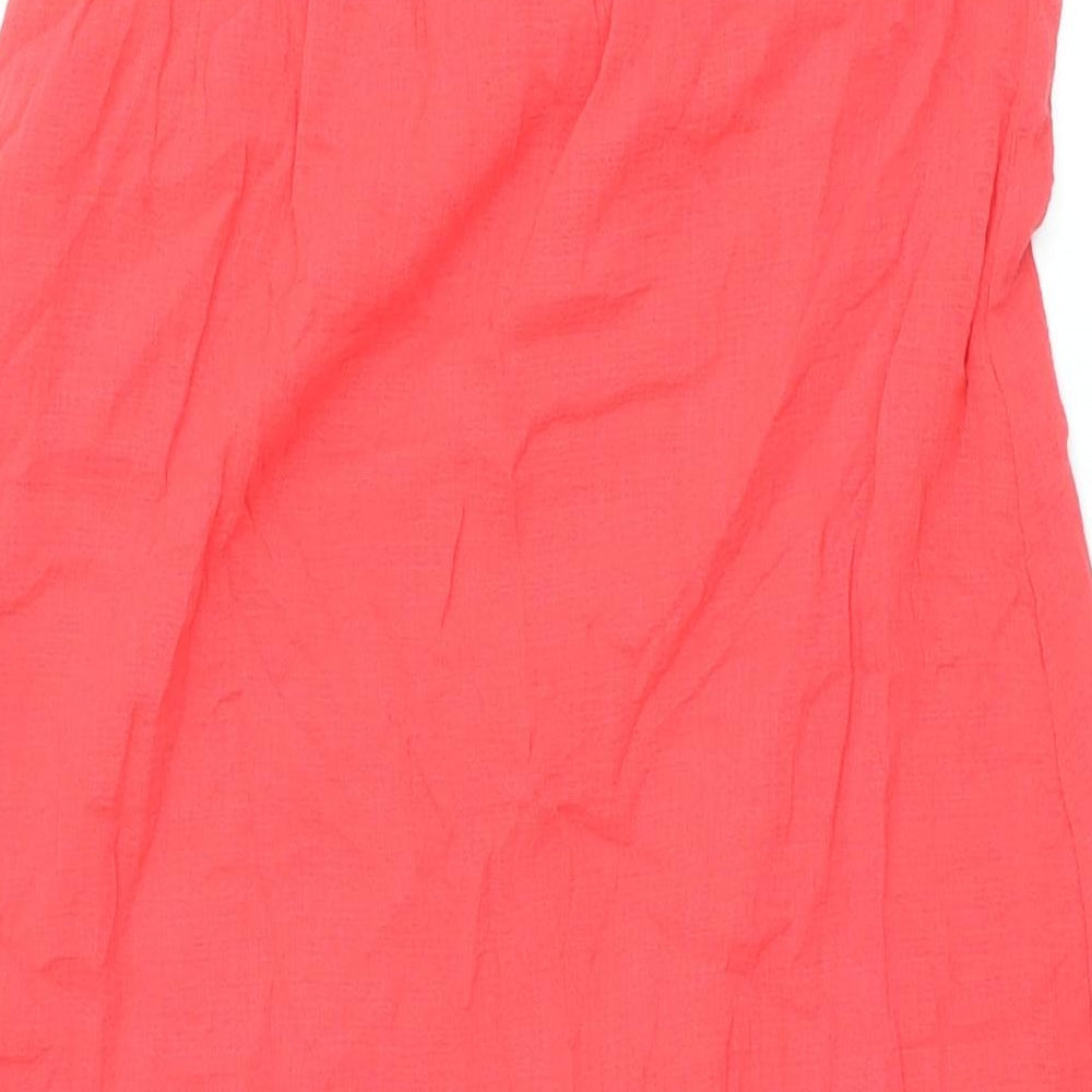 Jane Norman Womens Pink Polyester Maxi Size 8 Square Neck Pullover