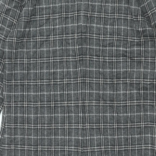 EDC Womens Grey Check Polyester Shift Size M Round Neck Zip