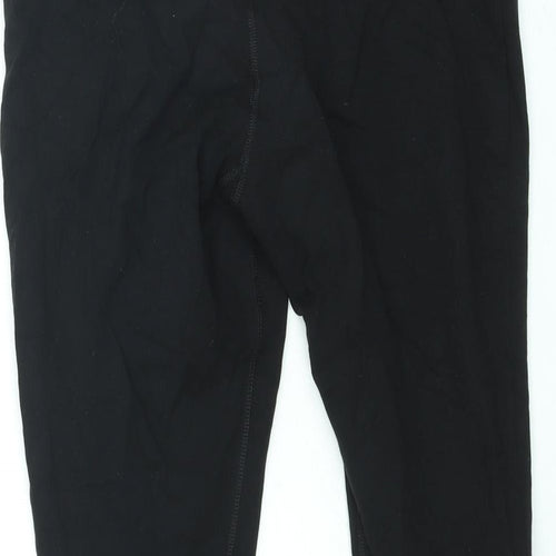 FOREVER 21 Womens Black Polyester Capri Leggings Size L - Lace Up Detail