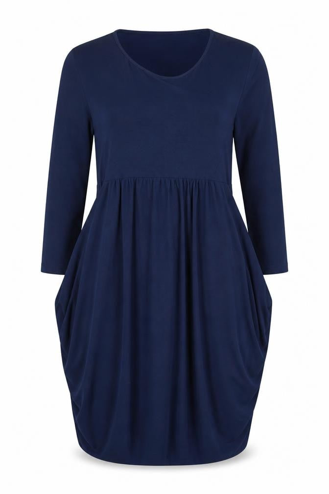 Izabel London Womens Blue Polyester Shift Size 12 Round Neck Pullover