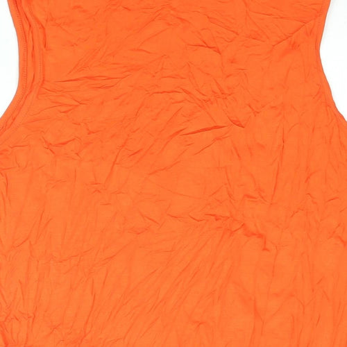 M&Co Womens Orange Viscose Camisole Blouse Size 16 Scoop Neck
