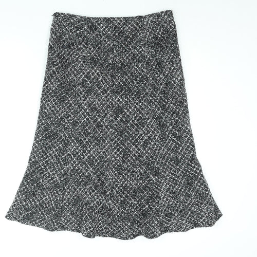 CC Womens Grey Polyester Trumpet Skirt Size 14 Zip