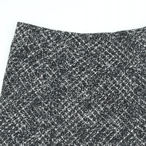 CC Womens Grey Polyester Trumpet Skirt Size 14 Zip