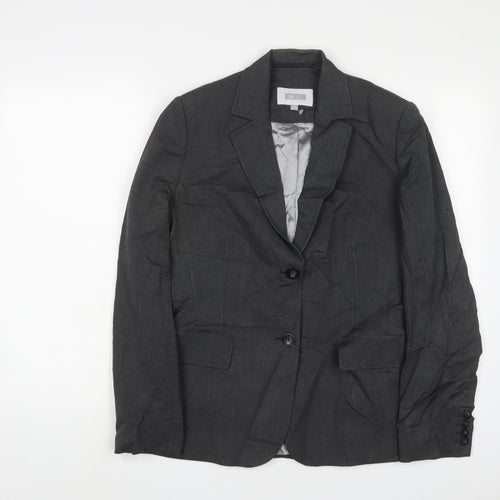 NEXT Womens Grey Jacket Blazer Size 12 Button