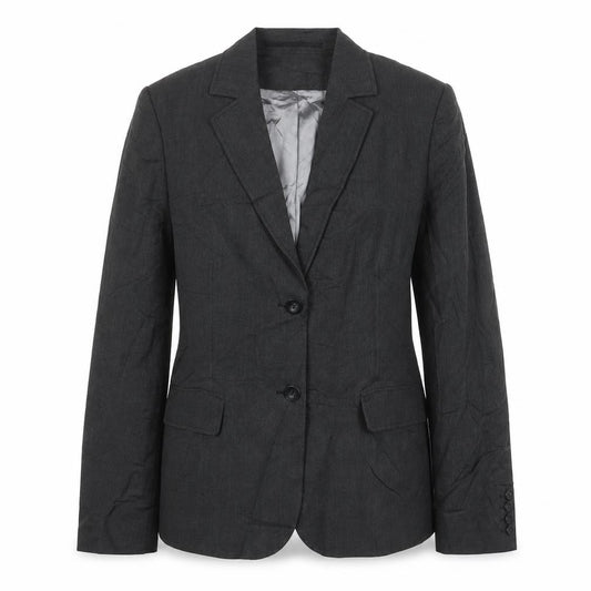 Front view of Next women’s grey jacket blazer, size UK 12, button