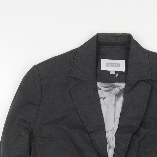 NEXT Womens Grey Jacket Blazer Size 12 Button