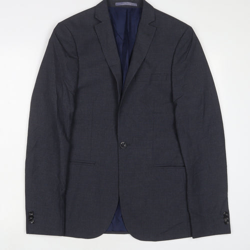 Limited Collection Mens Grey Polyester Jacket Suit Jacket Size 36 Regular