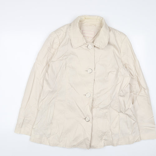 Per Una Womens Beige Jacket Size 16 Button
