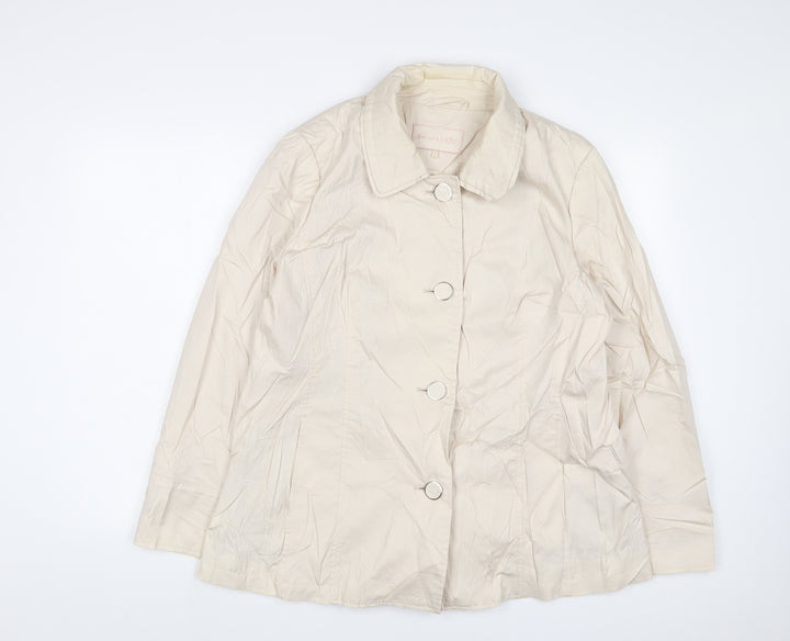 Per Una Womens Beige Jacket Size 16 Button