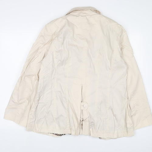 Per Una Womens Beige Jacket Size 16 Button