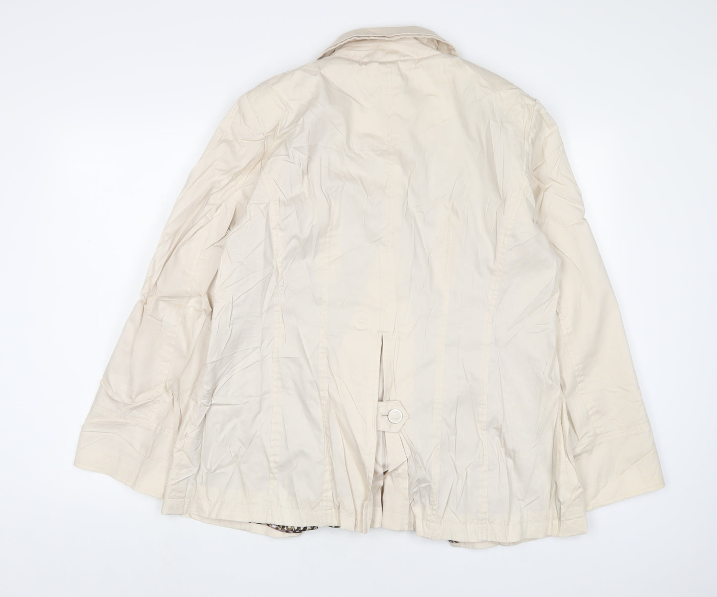 Per Una Womens Beige Jacket Size 16 Button