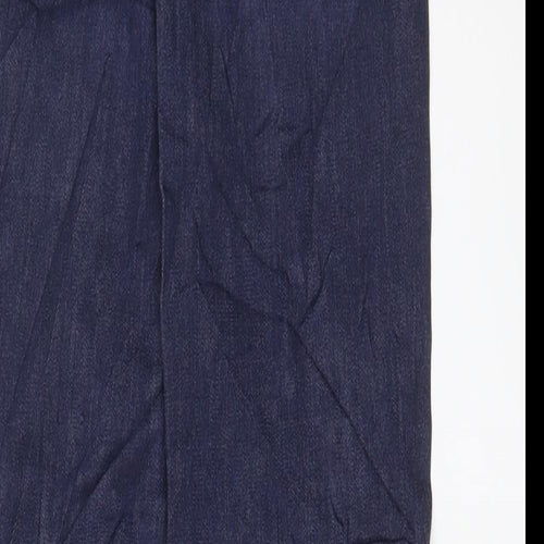 Marks and Spencer Womens Blue Cotton Straight Jeans Size 6 L29 in Regular Zip