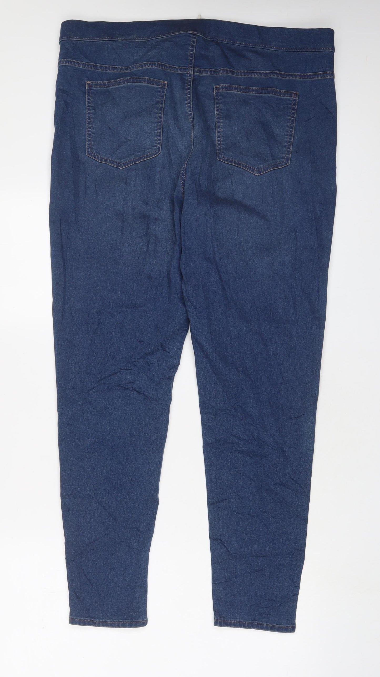 Marks and Spencer Womens Blue Cotton Jegging Jeans Size 18 L30 in Regular