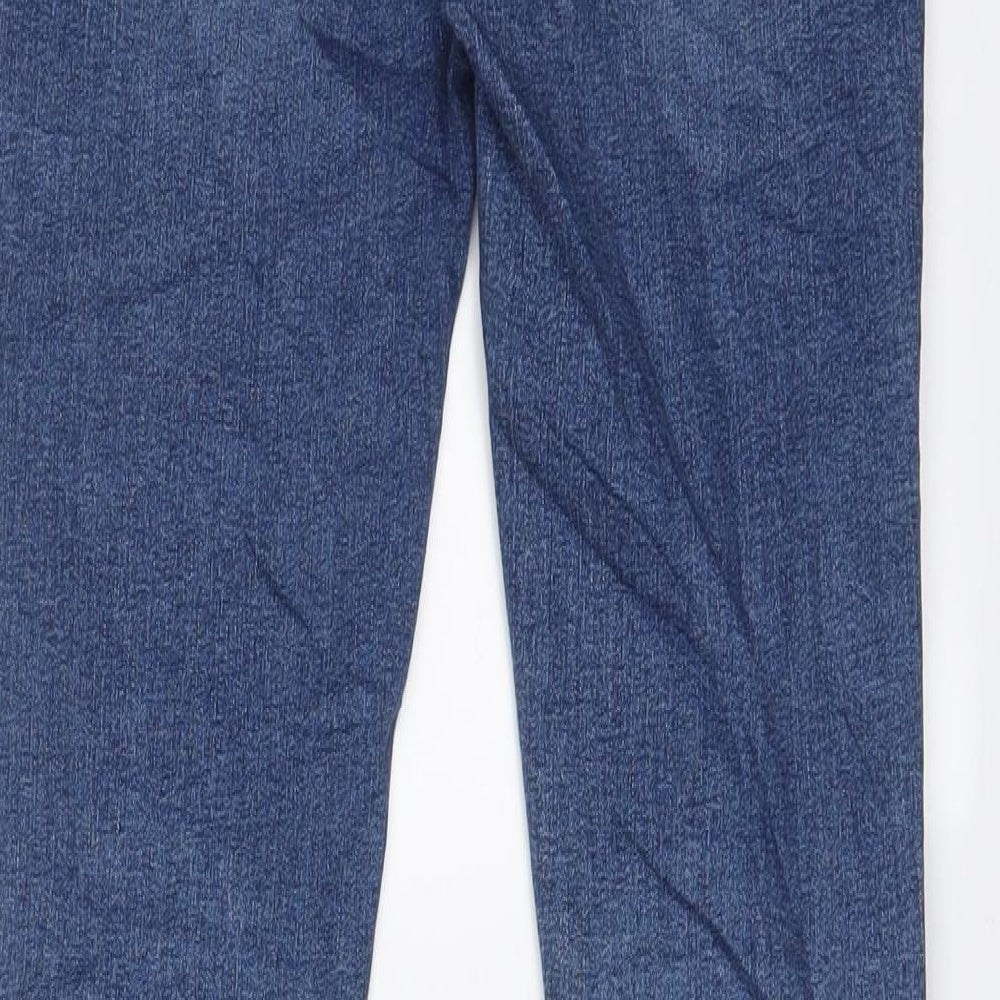 Marks and Spencer Girls Blue Cotton Skinny Jeans Size 12-13 Years L26 in Regular Button