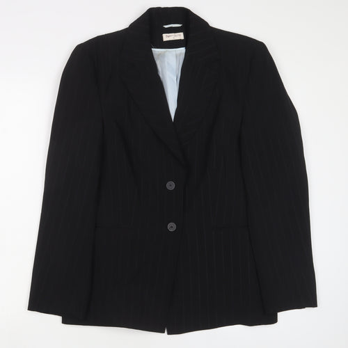Bonmarché Womens Black Jacket Blazer Size 16 Button
