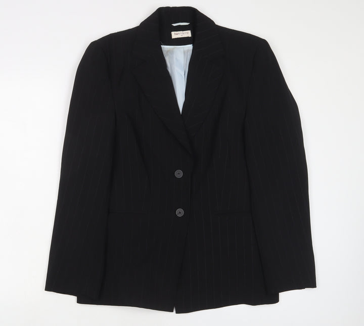Bonmarché Womens Black Jacket Blazer Size 16 Button